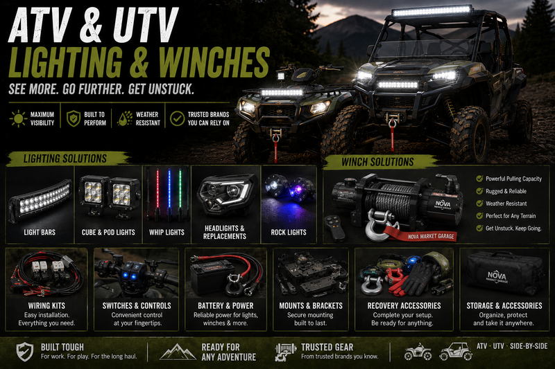 ATV & UTV Lighting & Winches