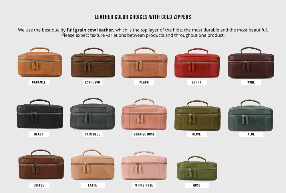 Full Grain Leather Toiletry Bag