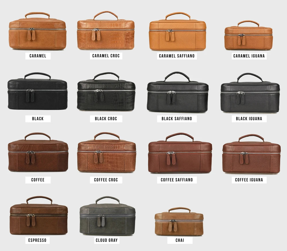 Full Grain Leather Toiletry Bag