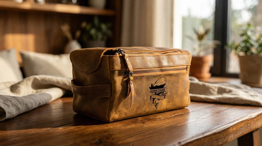 Personalized Leather Dopp Kit