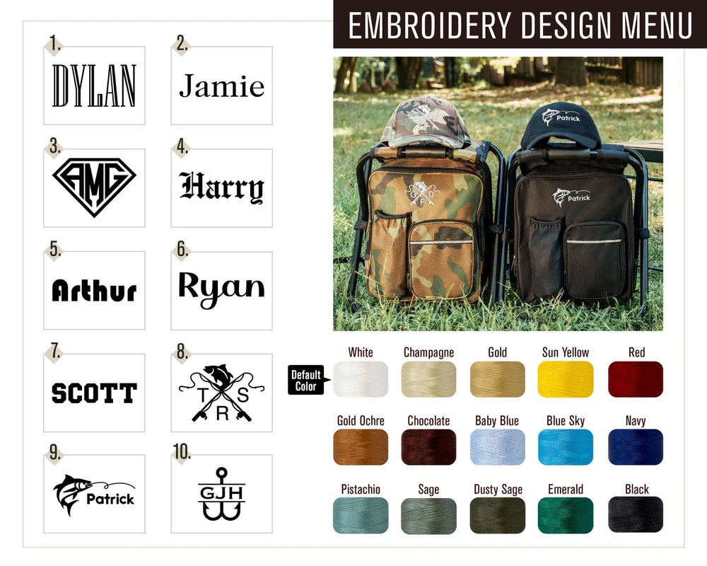 Personalized Insulated Cooler Chair Backpack