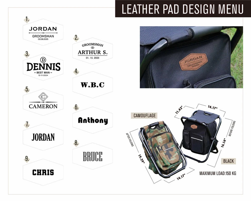 Personalized Insulated Cooler Chair Backpack
