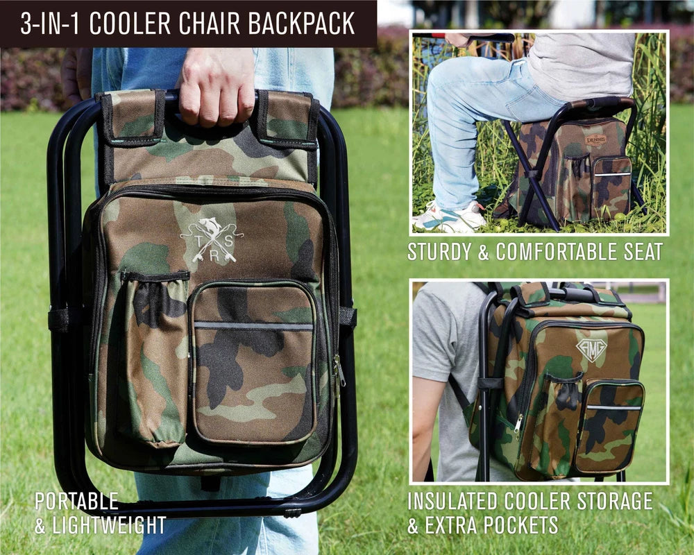 Personalized Insulated Cooler Chair Backpack