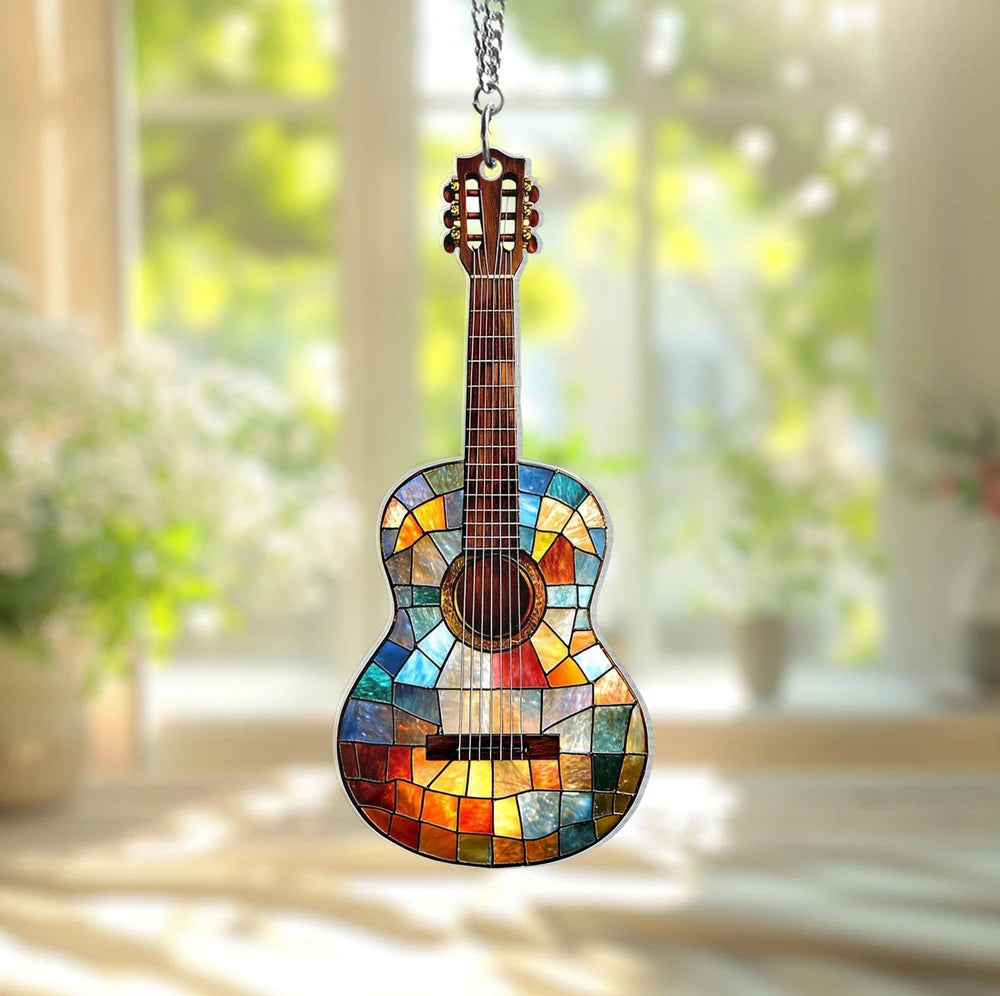 Personalized Acrylic Guitar Window Suncatcher
