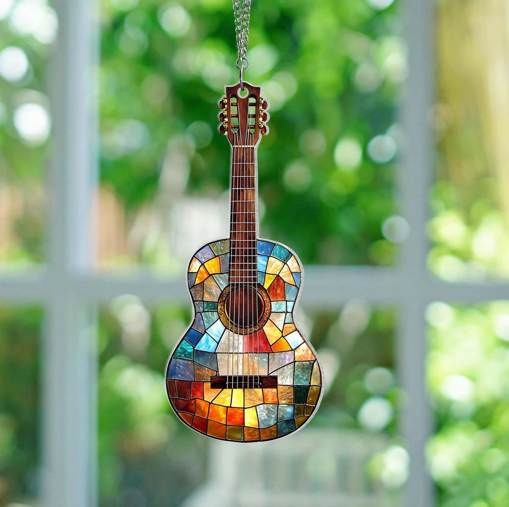 Personalized Acrylic Guitar Window Suncatcher