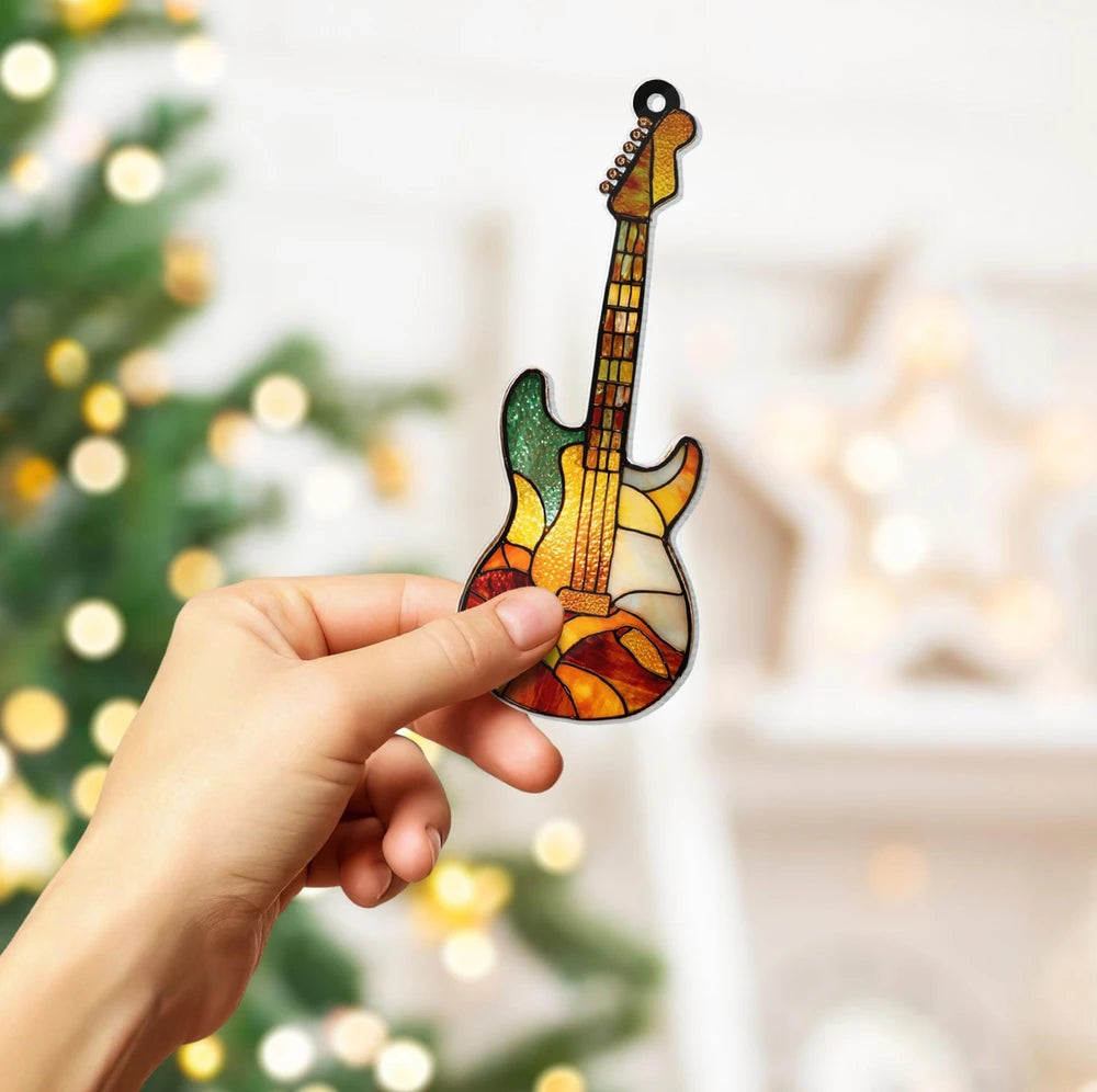 Acrylic Guitar Suncatcher Window Hanging