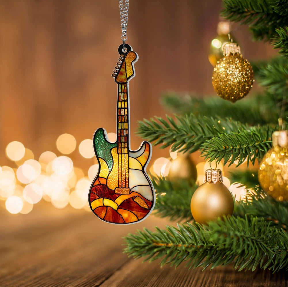 Acrylic Guitar Suncatcher Window Hanging