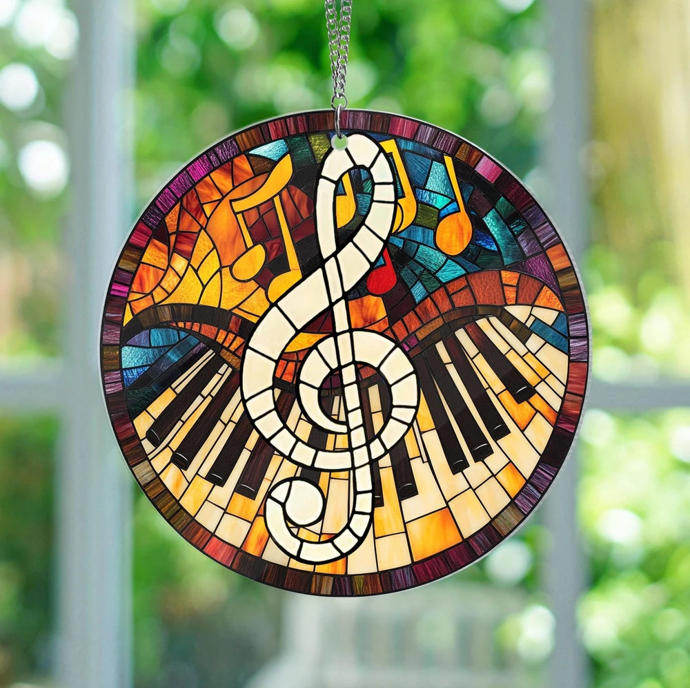 Treble Clef Acrylic Suncatcher