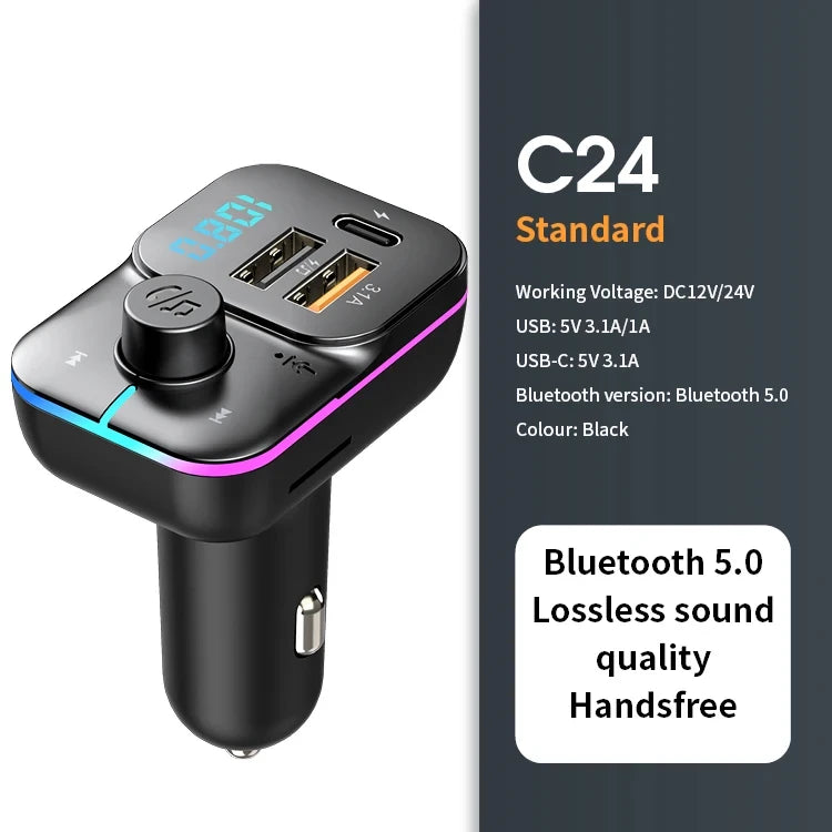 Bluetooth FM Transmitter Car Adapter
