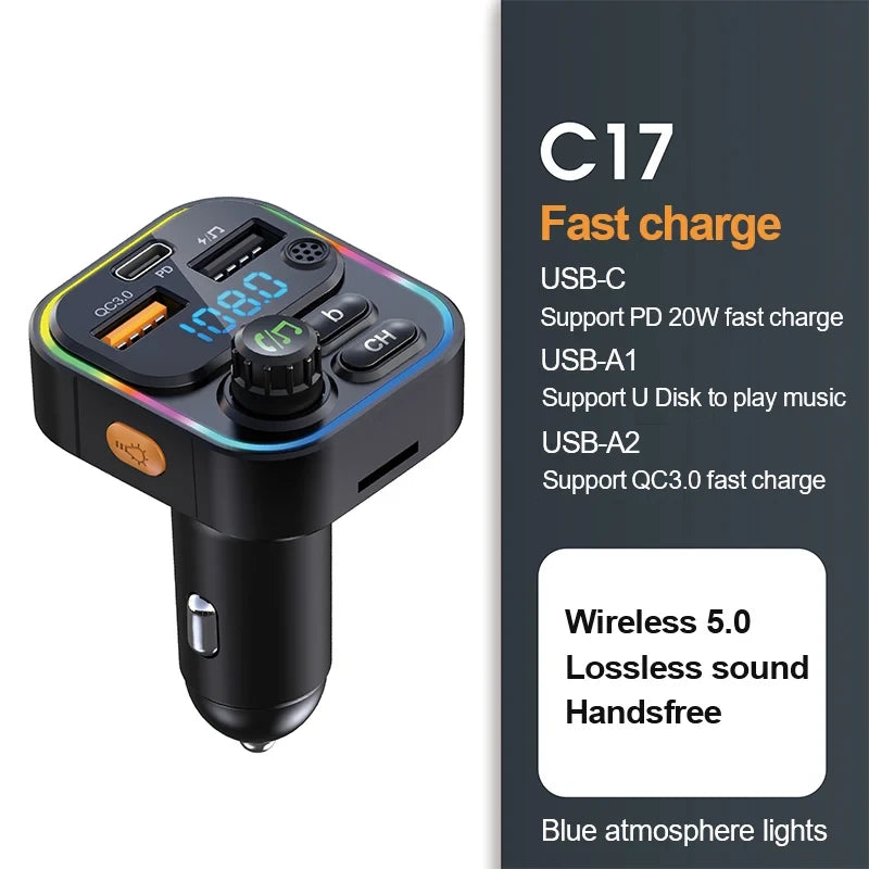 Bluetooth FM Transmitter Car Adapter