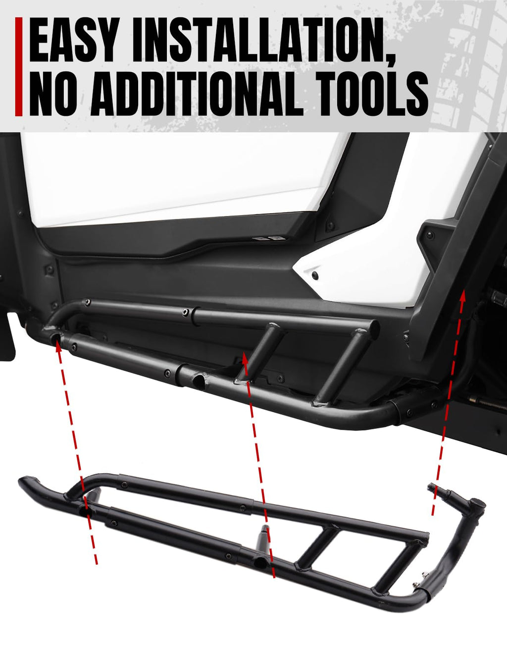 A & UTV PRO Nerf Bars for RZR XP 1000 2024 2025 2026, Heavy Duty Rock Sliders for Polaris RZR XP 1000 Accessories Combination Tree Kickers 2 Seat, Replace OEM# 2884472-458