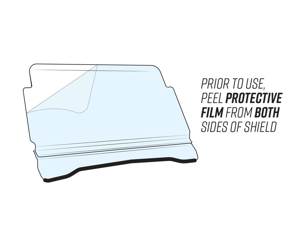 SuperATV Clear Heavy Duty Rear Windshield for 2018-2021 Polaris RZR XP Turbo S / XP 4 Turbo S | 1/4" Thick Polycarbonate 250x Stronger Than Glass | Protects From Flying Mud and Debris | USA Made