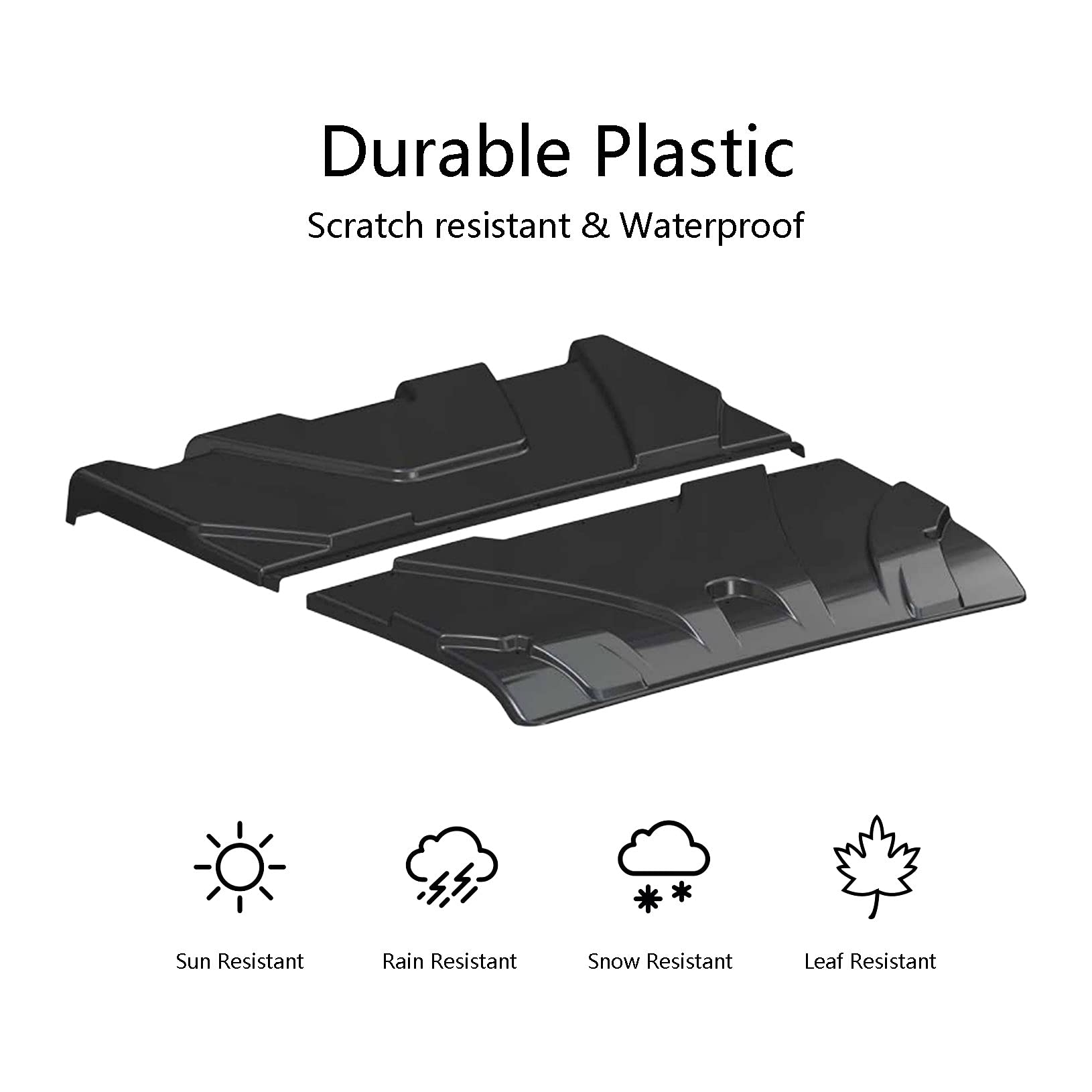 Plastic Panel Roof Compatible with 2013-2021 Polaris Ranger Full Size 1000 Diesel XP 900 XP 570 Crew 4 Seats Model