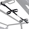 StarknightMT UTV Gun Rack, Alloy Steel Black Overhead Hunting Tool Holder Roof Mounted Adjustable Fit 48"-57" Spacing Compatible with Polaris Ranger Defender Uforce