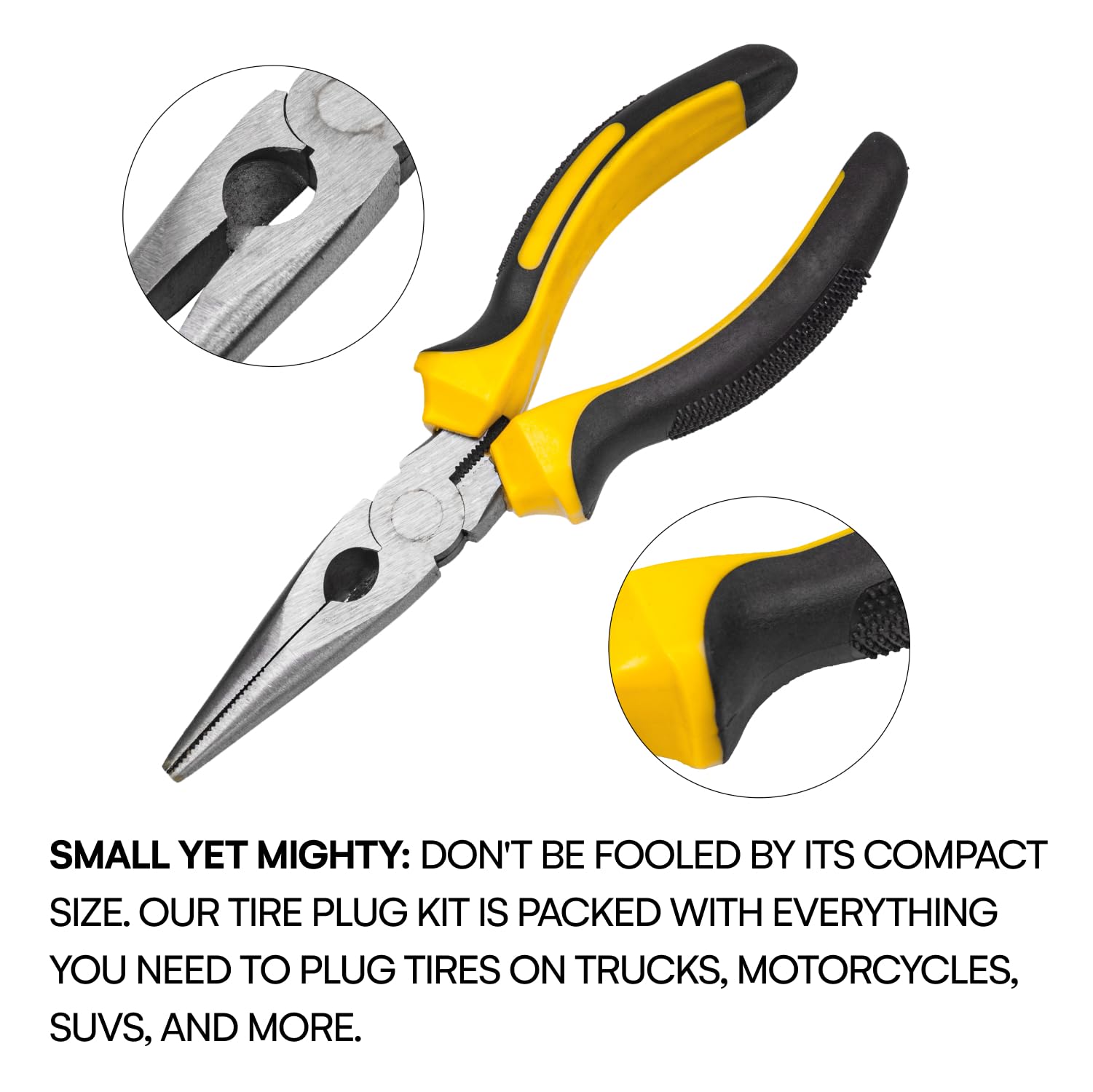 Boulder Tools Compact Tire Repair Kit with Molle Storage Pouch. Heavy Duty Universal Tire Plug Kit, Ideal for Motorcycle, ATV, Overlanding Gear, and Car Essentials - Reliable Roadside Tool Kit