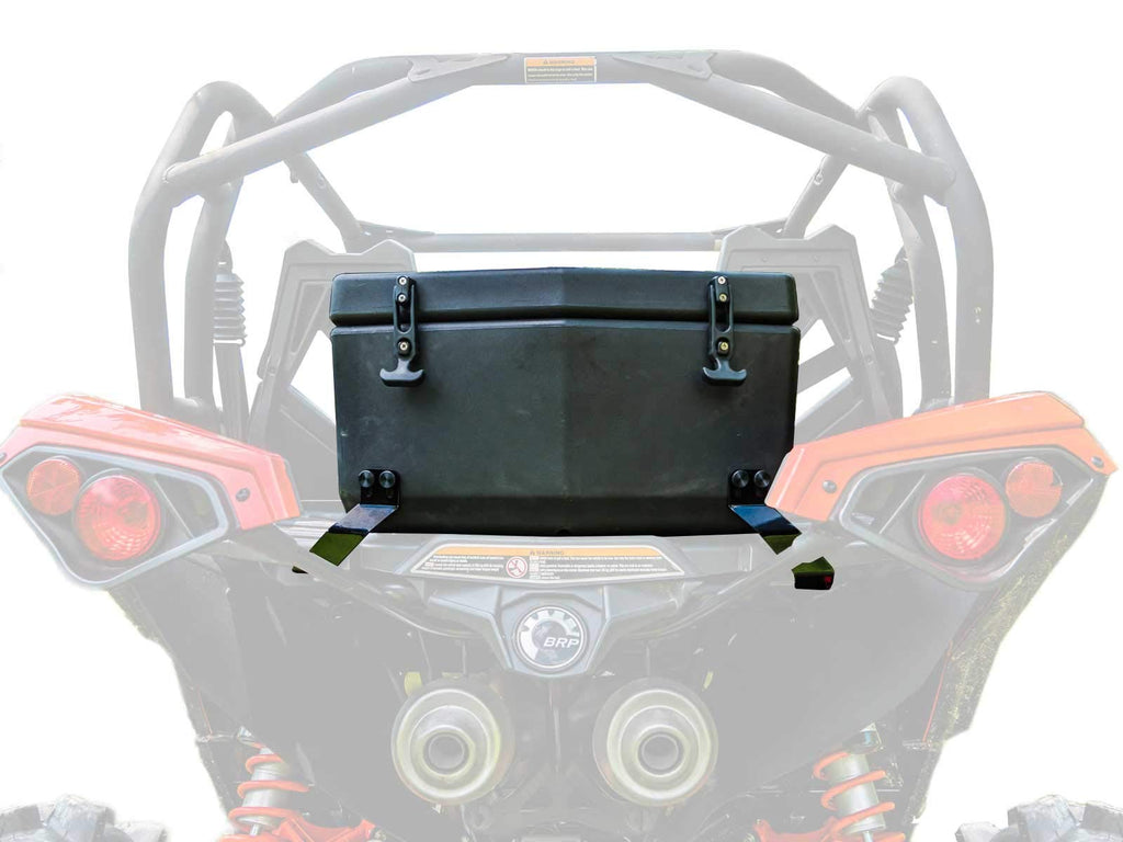 SuperATV Heavy Duty Rear Insulated Cooler/Cargo Box for 2013+ Can-Am Maverick | 2014+ Can-Am Maverick MAX | Multi Function UTV Storage with Mounting Kit | Sealed Lid Keeps Ice In & Mud Out