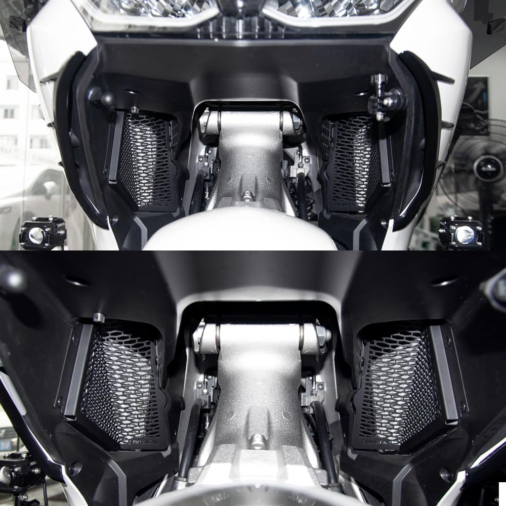 PANICAL Front Heat Sink Radiator Guard Protective Cover Grid Net Water ank Protective Net For Honda Gold Wing GL1800 F6B 2018-2026 SUS304 Stainless Steel (Black)