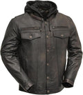 First Mfg Co - Vendetta - Leather Motorcycle Jacket For Men & Biker Leather Jacket