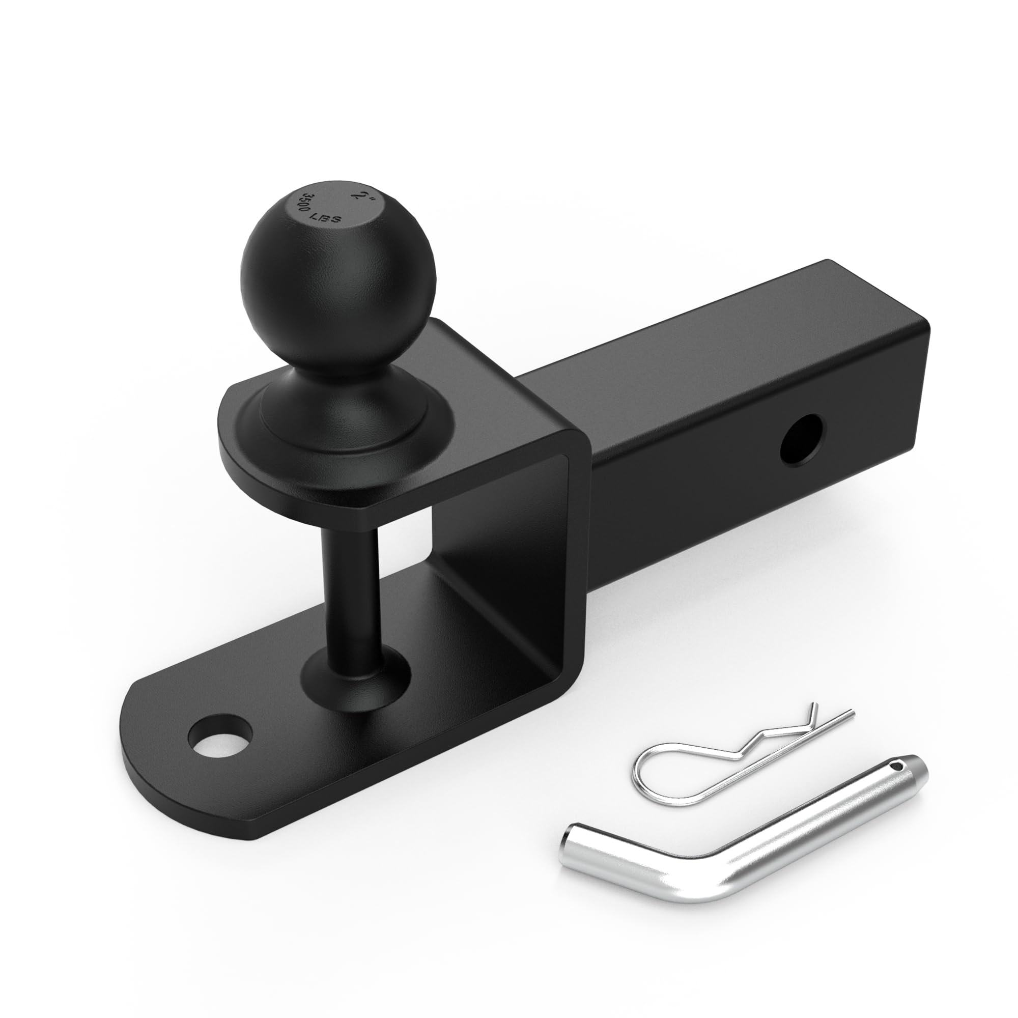 DEEAGLE ATV UTV Trailer Hitch 3 in 1 Towing Ball Mounts with 2-Inch Ball, Fits 2-Inch Receiver, Rated 5,000 Lbs for ATV UTV Accessories