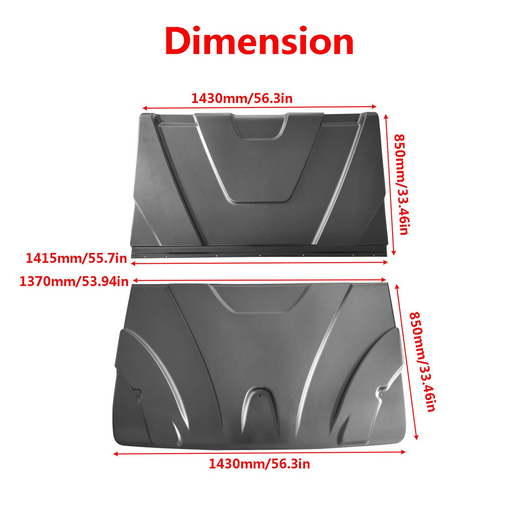 Plastic Panel Roof Compatible with 2013-2021 Polaris Ranger Full Size 1000 Diesel XP 900 XP 570 Crew 4 Seats Model