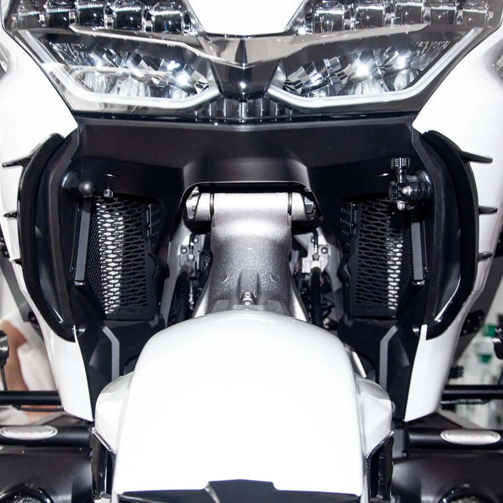 PANICAL Front Heat Sink Radiator Guard Protective Cover Grid Net Water ank Protective Net For Honda Gold Wing GL1800 F6B 2018-2026 SUS304 Stainless Steel (Black)