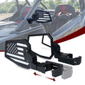 Lupar Aluminum UTV Side Mirrors Fits 1.75"-2" Roll Cage Bar America USA Flag Pattern Side Rear View Mirror for Polaris RZR XP Turbo Can-Am Maverick X3 Yamaha Talon Kawasaki Pioneer