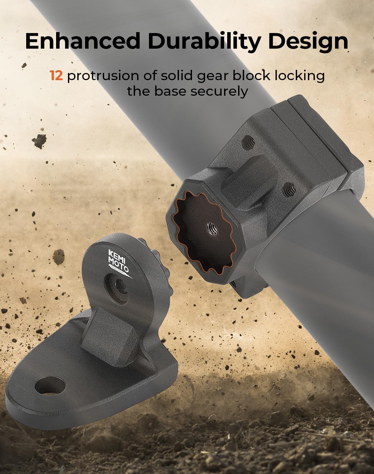 KEMIMOTO 2PCS UTV Whip Mount Flag Whip Light Mount, Heavy Duty Adjustable for 1.75-2 inch Roll Bar Cage, Compatible with RZR 900 1000 XP Pro Turbo Maverick Commander