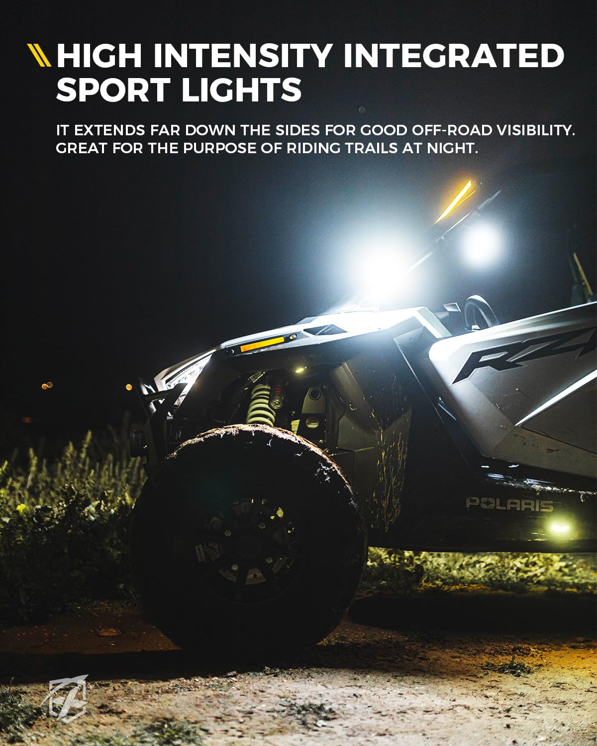 Xprite UTV LED Side Rear View Mirrors Light Aluminum w/Puddle Lights, Fits 1.75"-2 Inch Roll Cage Bar for Polaris RZR Pioneer, SXS, Can-Am X3, Kawasaki Teryx Mule, Yamaha Rhino Wolverine