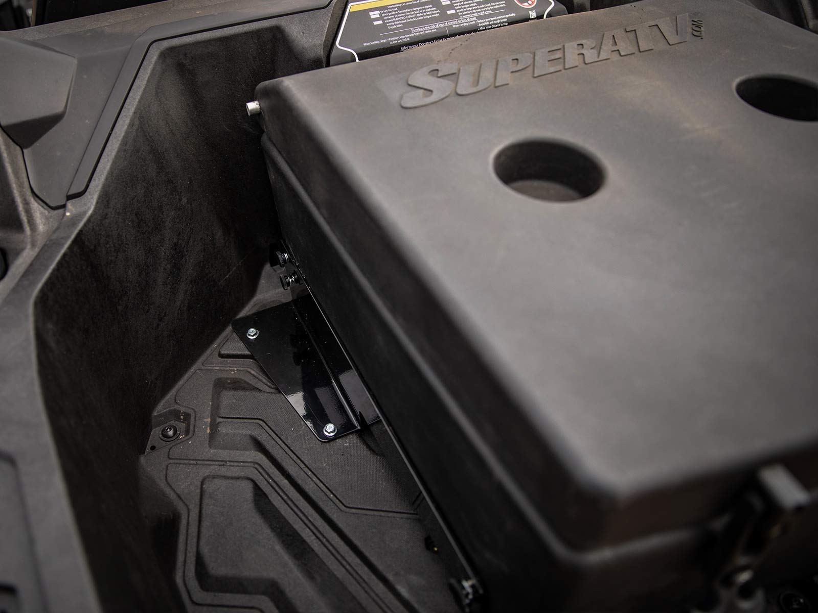 SuperATV Heavy Duty Insulated Rear UTV Cooler/Cargo Box for Can-Am Maverick Sport 1000 2019+ | 30 Liter Capacity