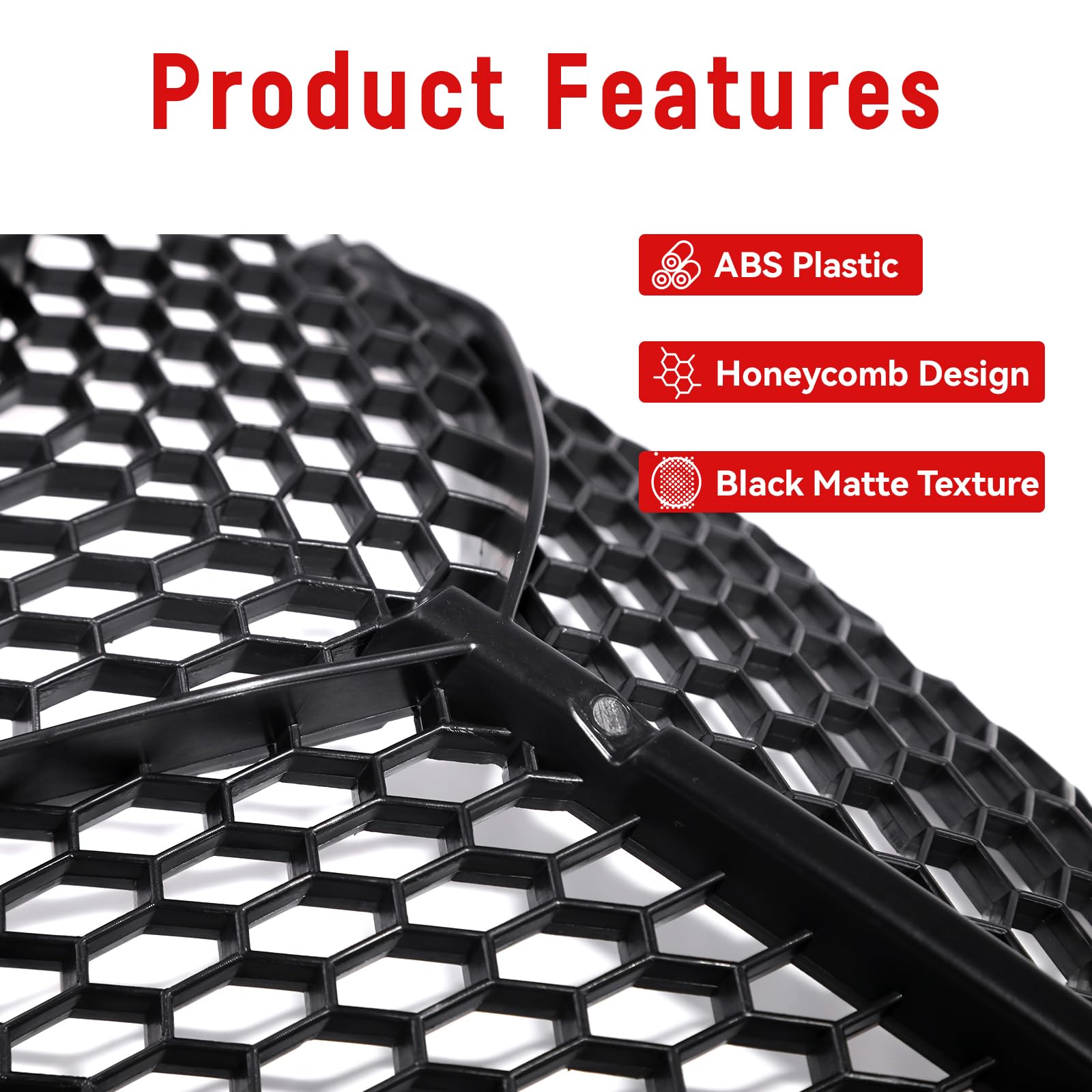 Raptor 700 700R Mesh Grill Radiator Guard Protector 13-25, Front Plastic Radiator Shield Grille Cover for Yamaha Raptor 700 700R 2013-2025 Accessories, Replace OEM #1PE-E2467-00-00