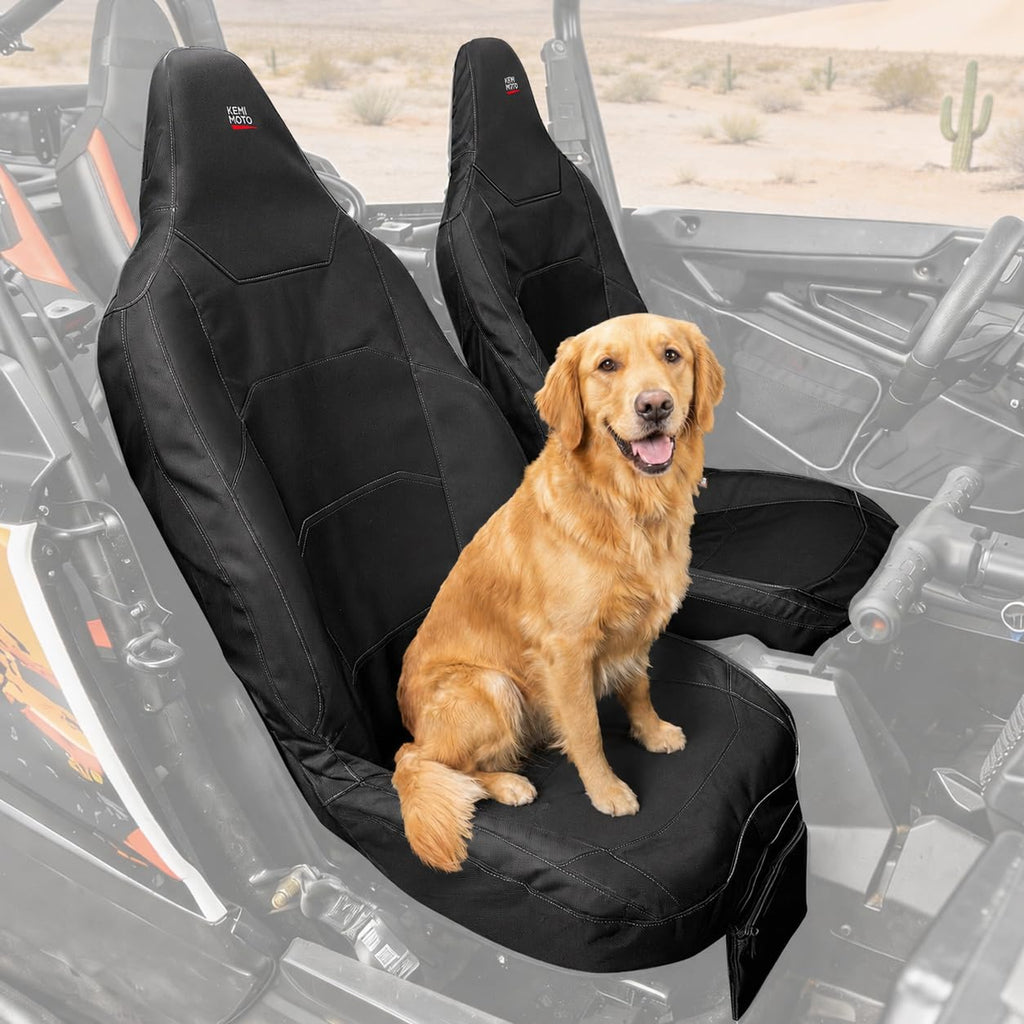 KEMIMOTO 2024+ XP 1000 Seat Covers 1680D Waterproof Zipper Pocket