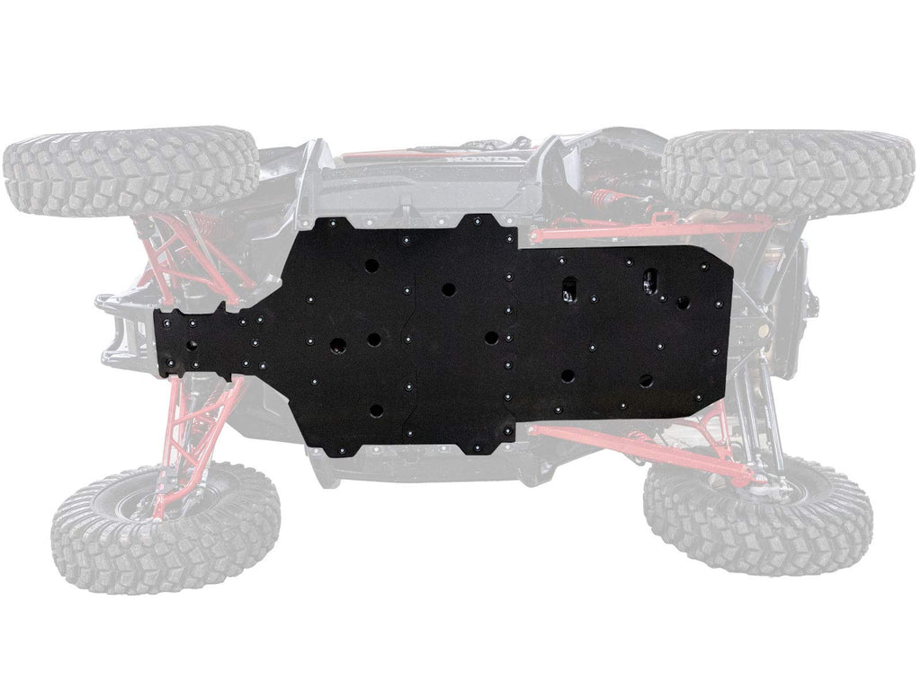SuperATV UTV Full Skid Plate for 2019+ Honda Talon 1000X / 1000R | Full Front to Back Protection | 1/2” Thick Proprietary ARMW Material | Abrasion, Break, & Bend Resistant | Made in the USA