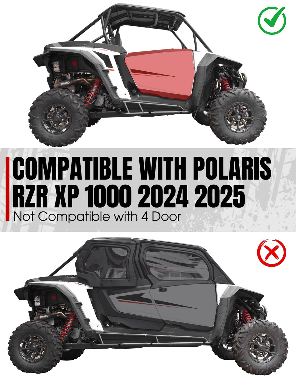 A & UTV PRO Nerf Bars for RZR XP 1000 2024 2025 2026, Heavy Duty Rock Sliders for Polaris RZR XP 1000 Accessories Combination Tree Kickers 2 Seat, Replace OEM# 2884472-458