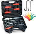 16-piece drum brake tool kit in black case with red handles and metal hooks