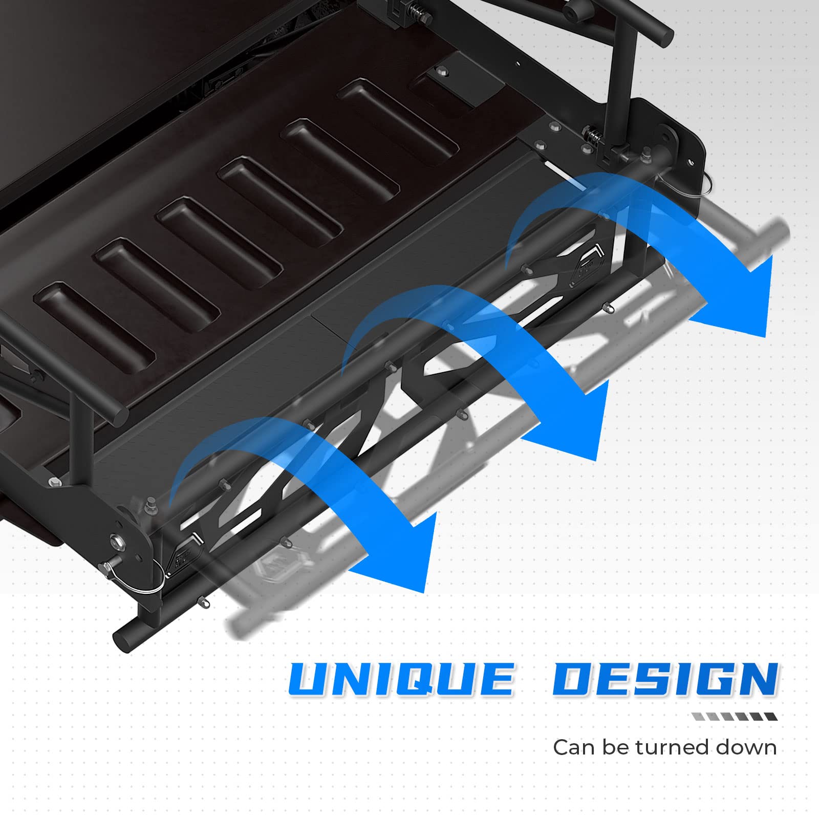 KEMIMOTO UTV Bed Extender Compatible with Pioneer 700-4 2014+/Pioneer 1000-5 2016+, Durable Steel Cargo Tailgate Extender Cargo Gate Accessories