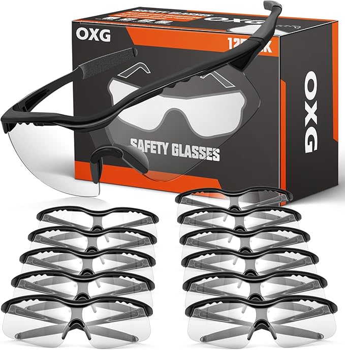 12 Pack Safety Glasses, ANSI Z87.1