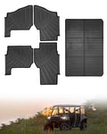 TPE Floor & Bed Mat Set for Polaris Ranger Crew XP 1000 (2019-2025) | 5 PCS All Weather Guard Custom Fit 6-Seat 2-Door UTV Rubber Liners | Non-Slip & Easy Clean Car Mat Cargo Liners Accessories