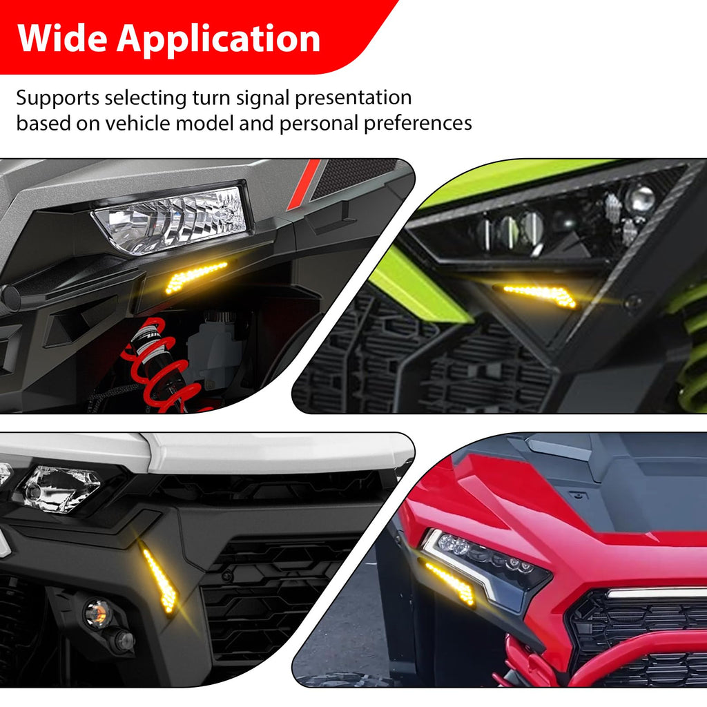 WeiSen UTV Turn Signal Kit with Dual 115dB Horns, Universal UTV Street Legal Kit, Blinker Kit with Rocker Switch, Compatible with Polaris, fit Can-Am, fit CFMOTO