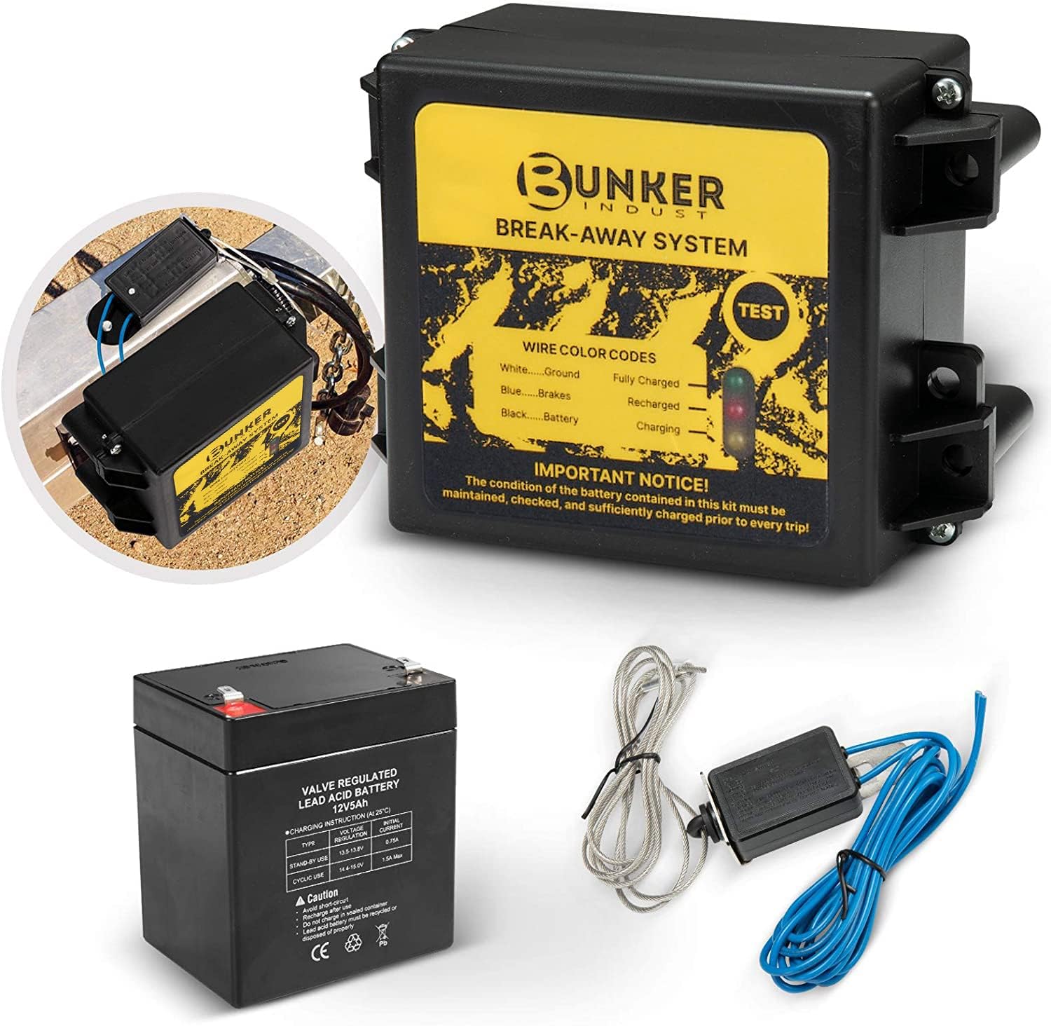 BUNKER INDUST Trailer Brake Breakaway Kit