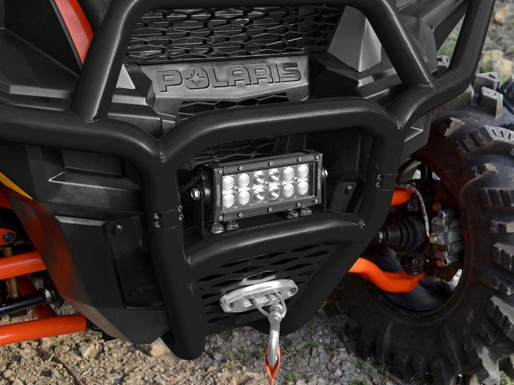 SuperATV Heavy-Duty Front Bumper for 2016-2023 Polaris General 1000/2017-2023 General 1000 4, Wrinkle Black, Made of 1.25" Heavy-Duty Tubing, UV-Resistant Powder Coat Finish, See Fitment, USA Made