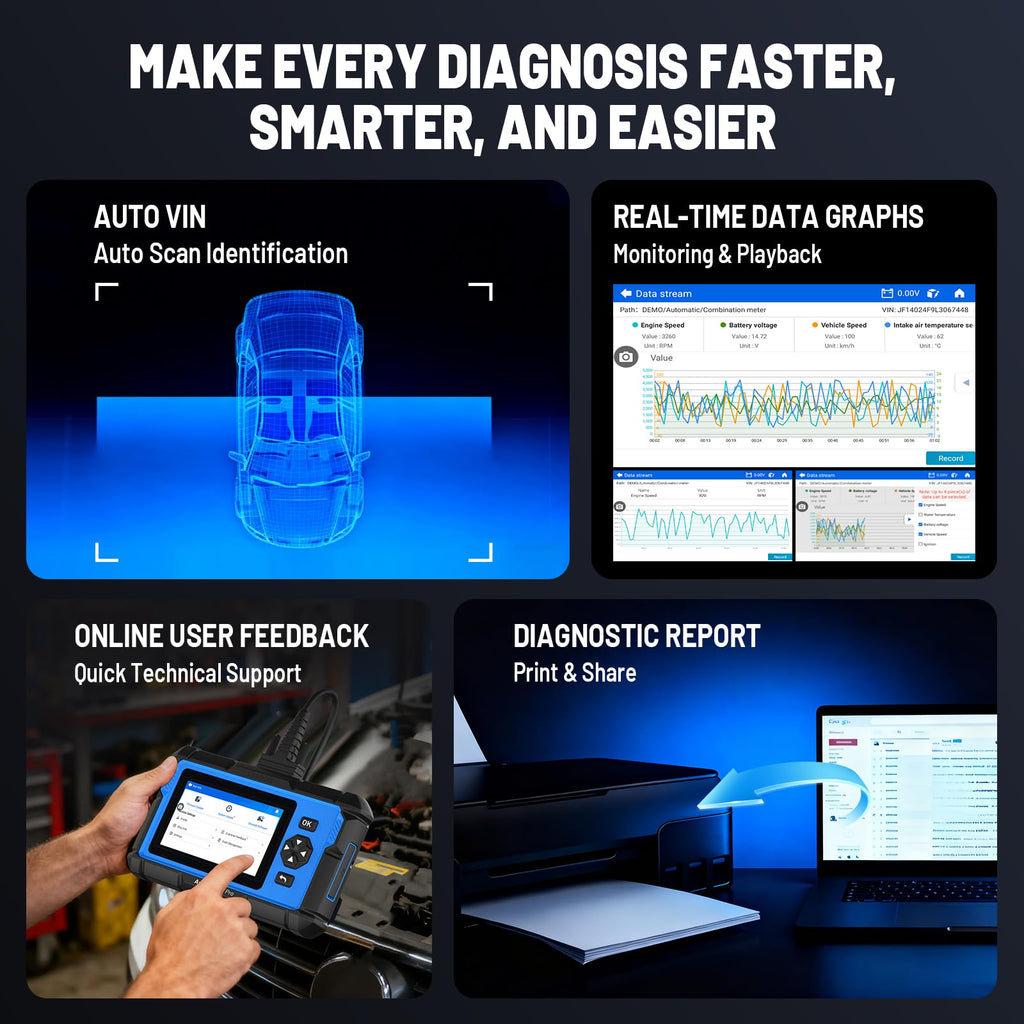 TOPDON ArtiDiag600 Pro, OBD2 Scanner Diagnostic Tool for All Systems, Code Reader Scan Tool with 9 Essential Maintenance Functions, Upgraded Version of AD600S/AD500, Lifetime Free Update
