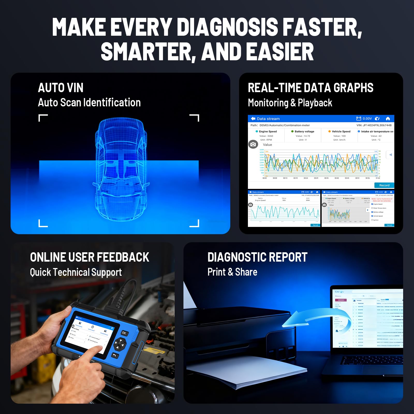 TOPDON ArtiDiag600 Pro, OBD2 Scanner Diagnostic Tool for All Systems, Code Reader Scan Tool with 9 Essential Maintenance Functions, Upgraded Version of AD600S/AD500, Lifetime Free Update
