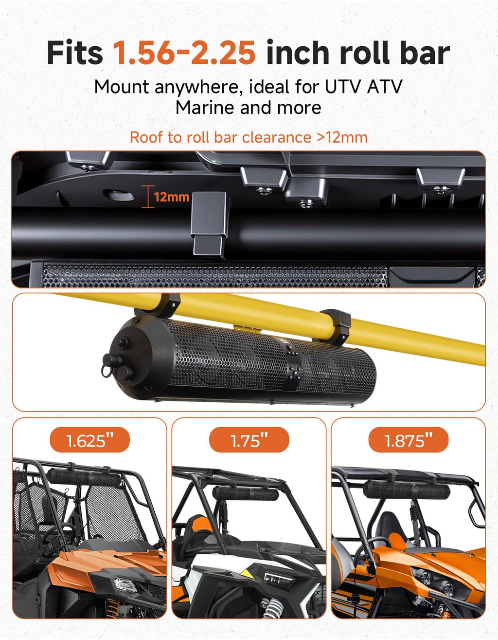 KEMIMOTO UTV Sound Bar 28 Inch with 4X Subwoofers 2X Tweeters