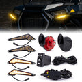 WeiSen UTV Turn Signal Kit with Dual 115dB Horns, Universal UTV Street Legal Kit, Blinker Kit with Rocker Switch, Compatible with Polaris, fit Can-Am, fit CFMOTO
