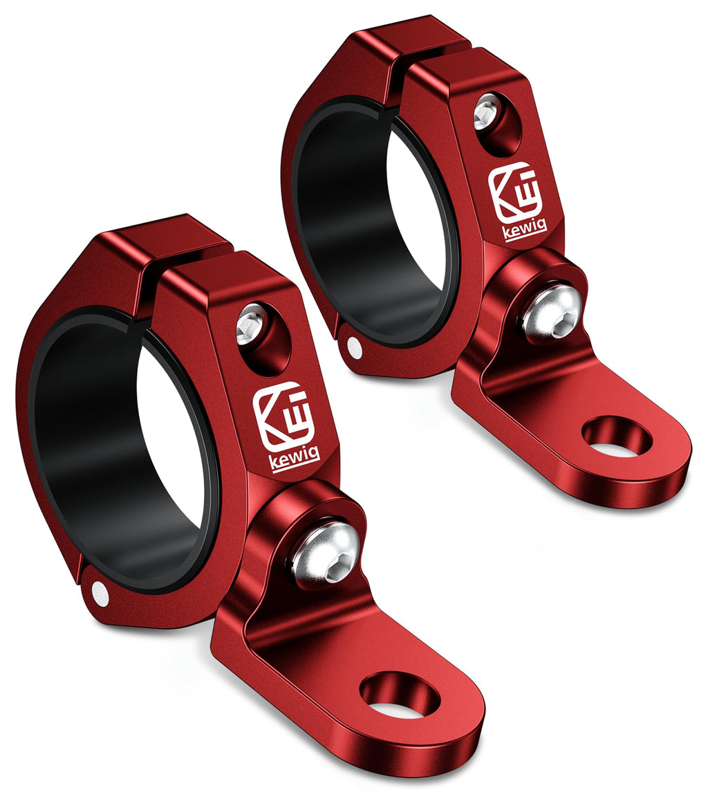 VAZESWIN 2 PCS UTV Whip Light Mounts, LED Light Bar Mounting Brackets, Red