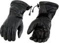 Milwaukee Leather MG7518 Men's Black Deerskin Gauntlet Motorcycle Hand Gloves