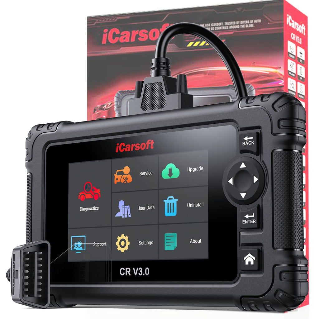 iCarsoft CR V3.0 (2026) Scan Tool Bidirectional OBD2 Scanner Diagnostic Tool for All Cars, 45 Reset,All System Diagnose, 4000+ Active Test, Battery Test-Customizable Diagnosis for 10 Car Brands