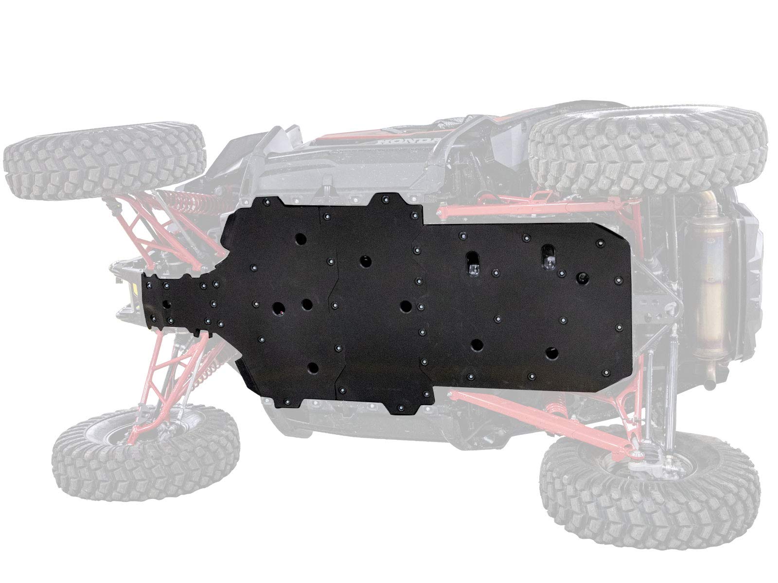SuperATV UTV Full Skid Plate for 2019+ Honda Talon 1000X / 1000R | Full Front to Back Protection | 1/2” Thick Proprietary ARMW Material | Abrasion, Break, & Bend Resistant | Made in the USA