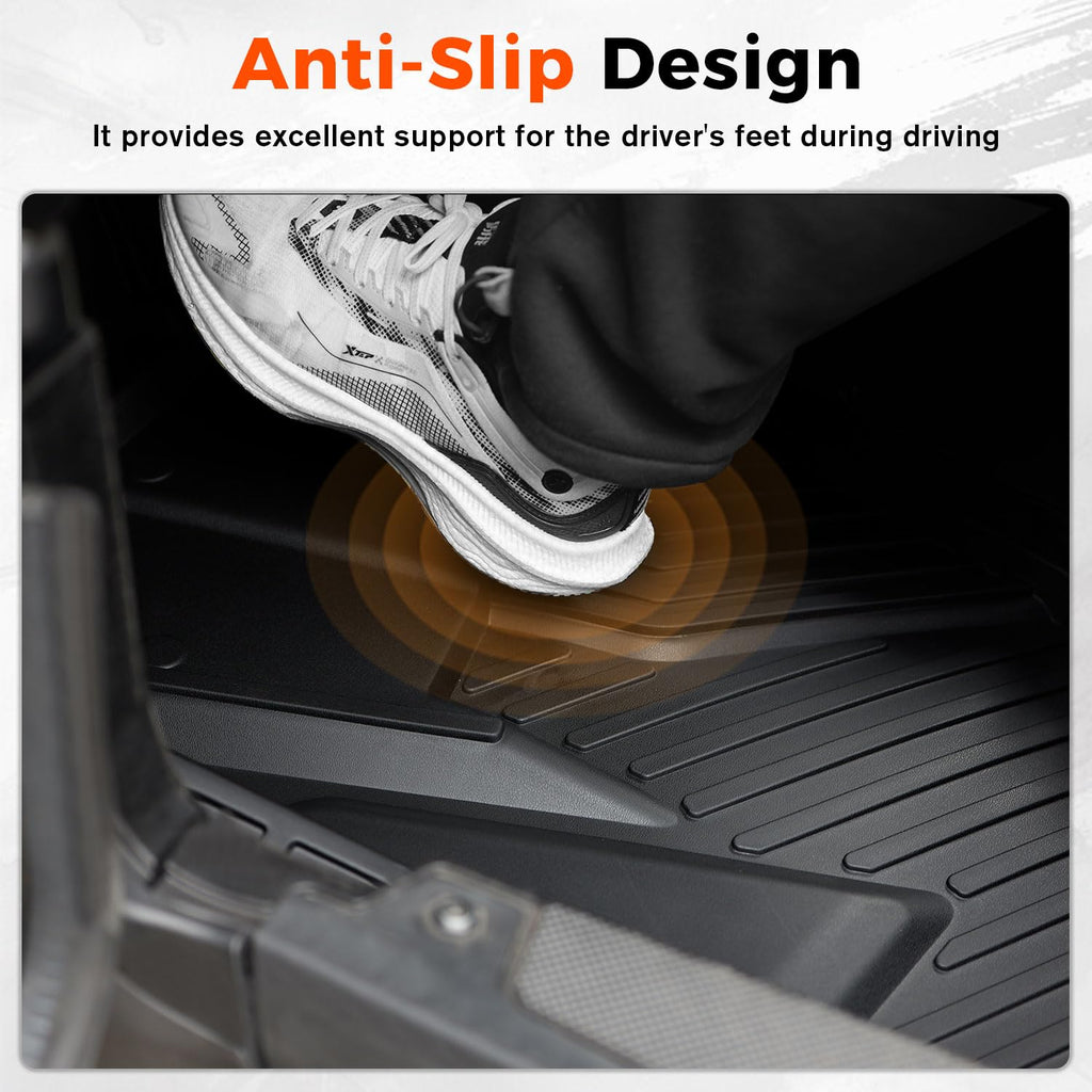 HugeUTV TPE Floor Mats for Polaris RZR XP 1000/XP 4 1000 2024/2025/2026 Accessories, Non-Slip Front Rear Row Floor Mat, 4PCS All-Weather Protection Slush Mats Rubber Liners