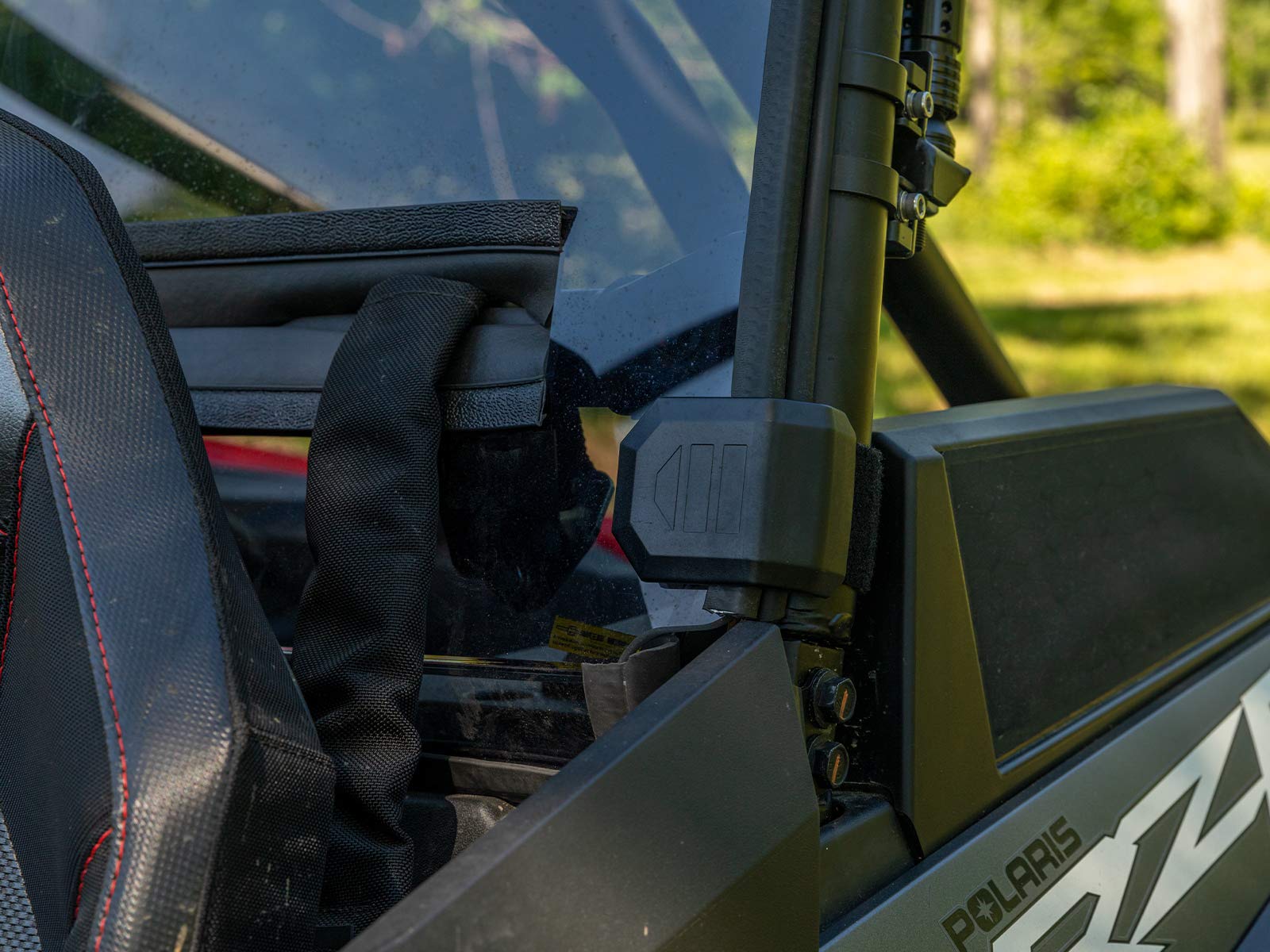SuperATV Clear Heavy Duty Rear Windshield for 2018-2021 Polaris RZR XP Turbo S / XP 4 Turbo S | 1/4" Thick Polycarbonate 250x Stronger Than Glass | Protects From Flying Mud and Debris | USA Made